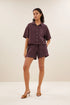 By-Bar mara linen blouse plum